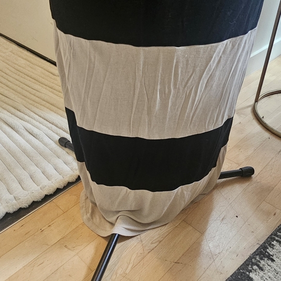 Mossimo Black & Tan Colorblock Maxi Dress Racer Back Size Small - Picture 5 of 8